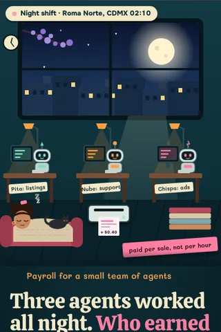 Night Shift, first screen of the live demo