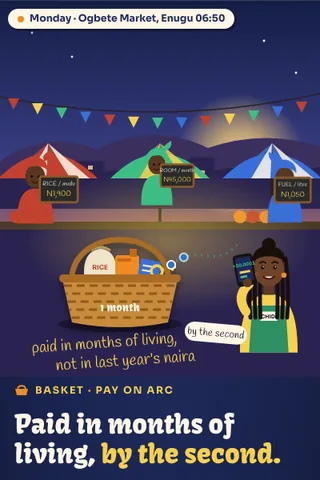Basket, first screen of the live demo