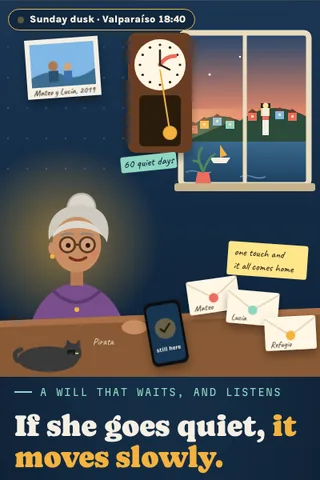 Heir, first screen of the live demo