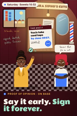 Proof of Opinion, first screen of the live demo