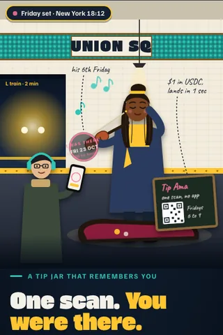 Busker Blink, first screen of the live demo