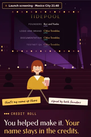 Credit Roll, first screen of the live demo
