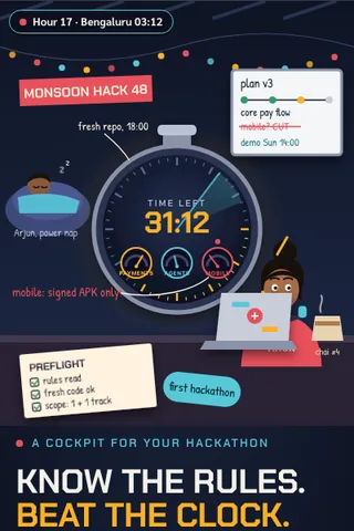 Hack Week Pilot, first screen of the live demo