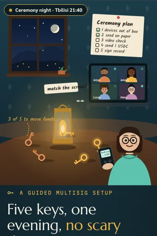 Key Ceremony, first screen of the live demo