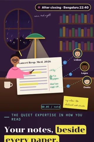 Margin Notes, first screen of the live demo