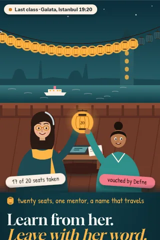 Apprentice Line, first screen of the live demo