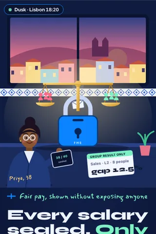 Pay Gap Check, first screen of the live demo