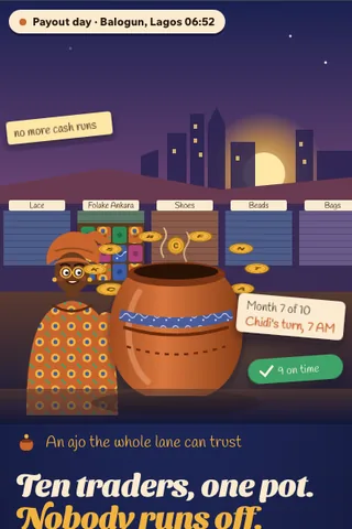 Pot Luck, first screen of the live demo