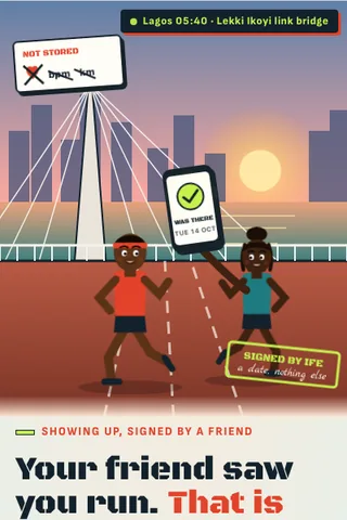 Sweat Witness, first screen of the live demo