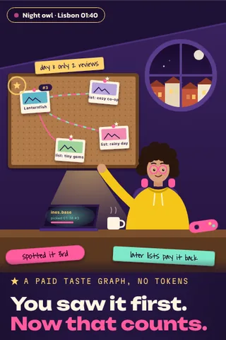 Taste Graph, first screen of the live demo