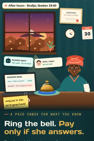 Answer Desk, first screen of the live demo